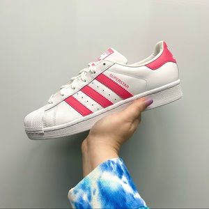 NEW Adidas Superstar Pink and White